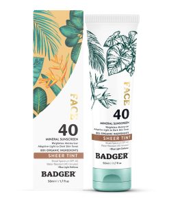 Tinted Face Mineral Sunscreen. SPF 40 - Sheer Tint