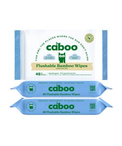 Flushable Bamboo Wipes - Pack of 3