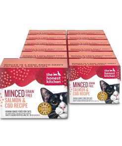 Minced Wet Cat Food Salmon & Cod in Fish Broth Gravy