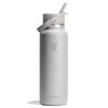 Wide Mouth Bottle with Flex Straw Cap. 40 oz